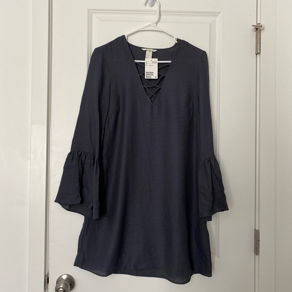 H&M Dresses & Skirts - NEW with Tags H&M Boho Long Sleeve Dark Blue Dress